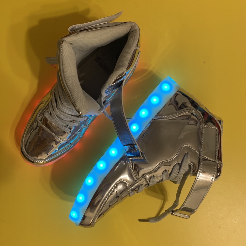 metallic sneakers